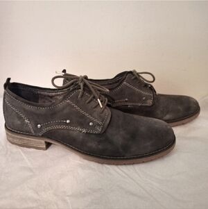 Bed Stu Men's Dupont Grey Suede Leather Oxfords Size 9.5